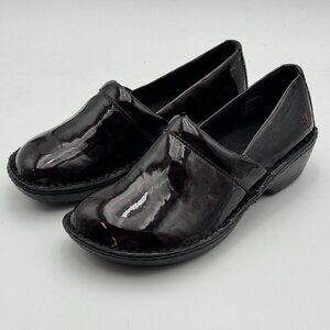 Lila Spa Comfort Glossy Tortoise Loafers Womens 6 Chunky Slip On Work Shoe Y2K